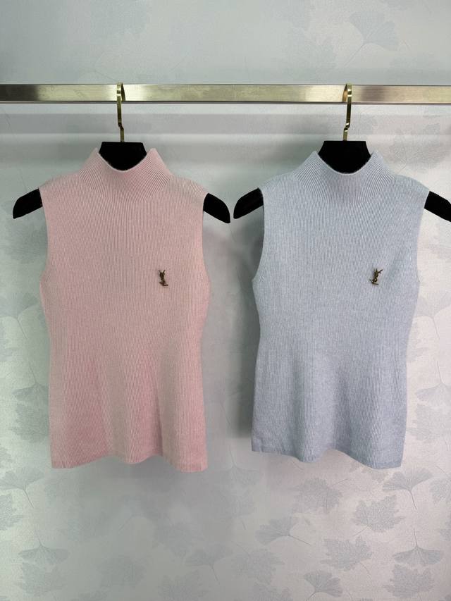 Ys* 2026 Early Spring New Stand Collar Knitted Vest! Custom-made wool material,