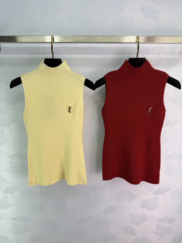 Ys* 2026 Early Spring New Stand Collar Knitted Vest! Custom wool material, comfo