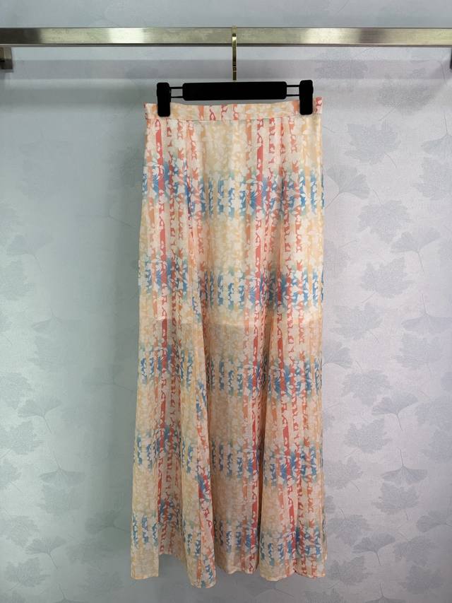 Chane*2026 Early Spring New Active Print Midi Skirt, Custom Made with Imported S