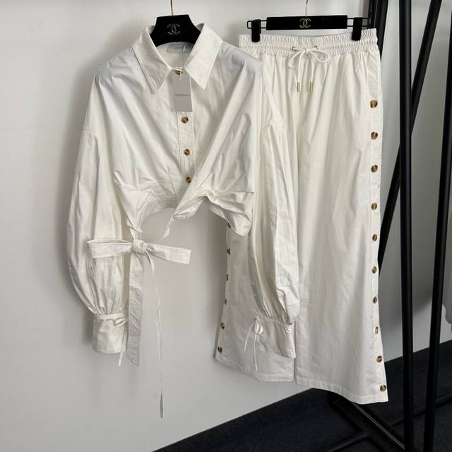 Style No. 20259335 Zimmermann* New Set: Bow-tie elegant lantern-sleeved short-s