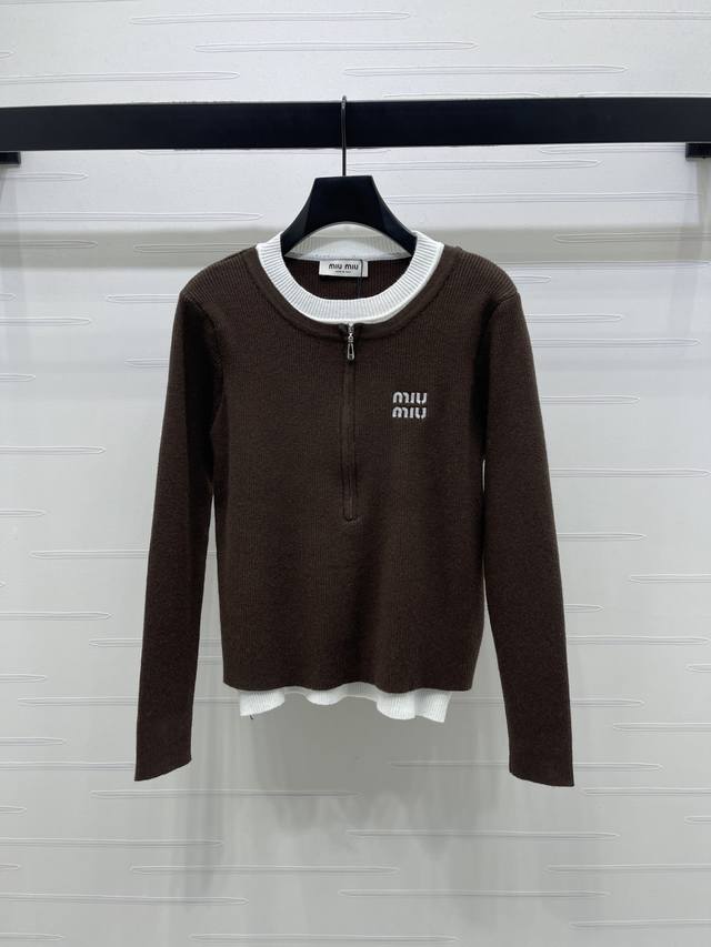 New Arrival! High-Quality Original Miu Mi*2026 Early Spring Collection! Color-bl