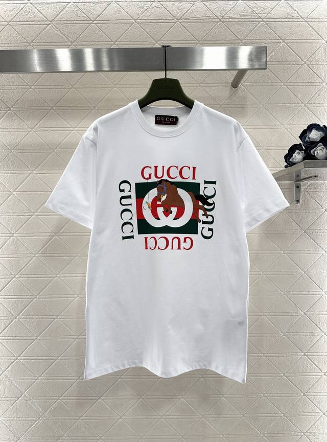 Gucc*2026 New Arrival Lunar New Year Bubble Print Crew Neck T-Shirt #Custom Yb M
