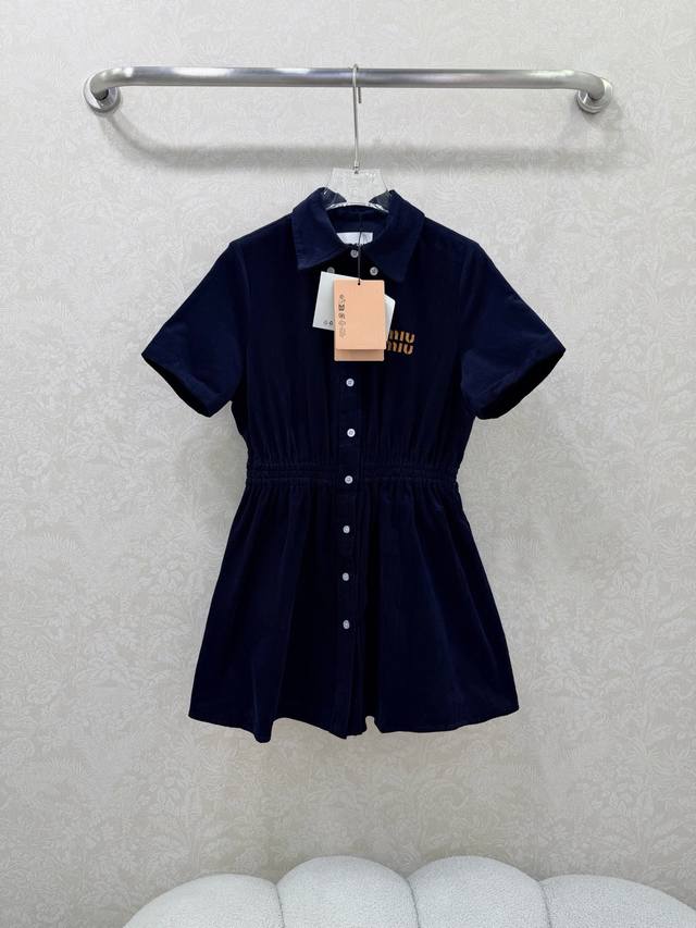 Miu Mi*26 New Corduroy Waist-cinching Dress Custom Yb Material is comfortable, e