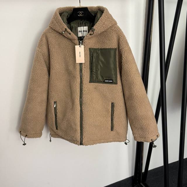 Style No. 20259312 Miumi* New Color Block Nylon Zipper Pocket Drawstring Waist