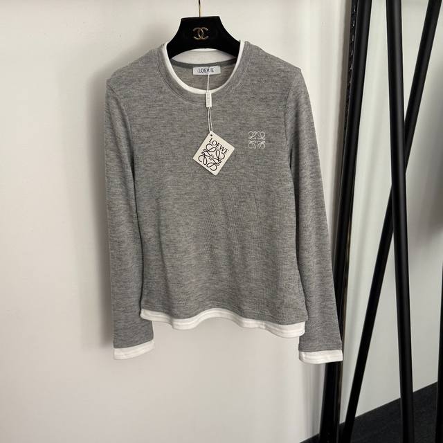 Style No. 20259301 Loew* New Logo Embroidered Faux Two-Piece Long-Sleeved Base