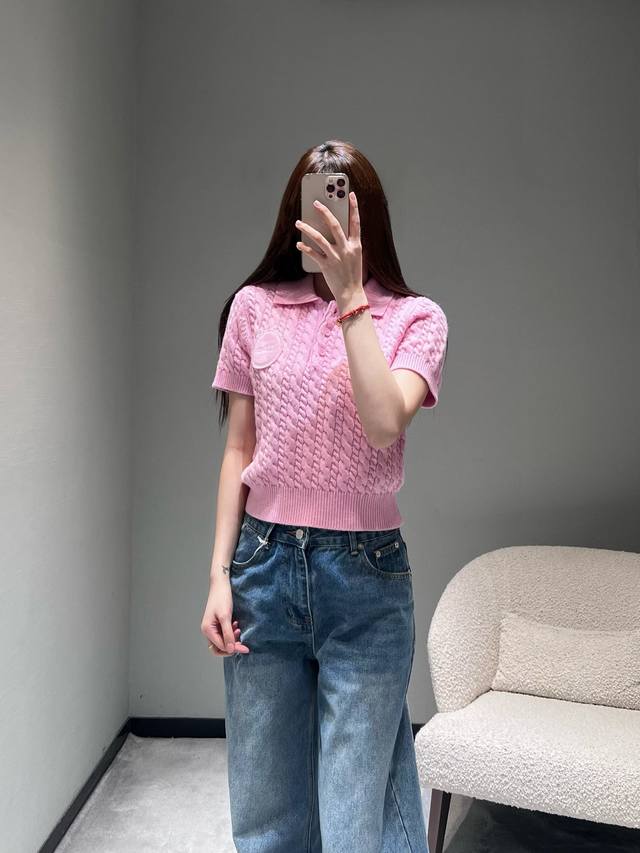 Dio*26Ss Early Spring New Arrival Series Polo Knit Short-Sleeve Sweater: The swe