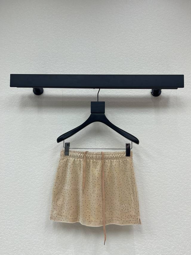 Alexander Wang's 2026 Early Spring Collection Velvet Rhinestone Mini Skirt Pant
