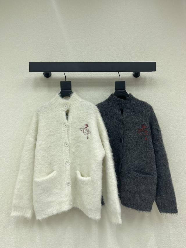 Vivienewestwoo*Vivienewestwoo 2026 Early Spring New Style Fluffy Stand Collar Kn