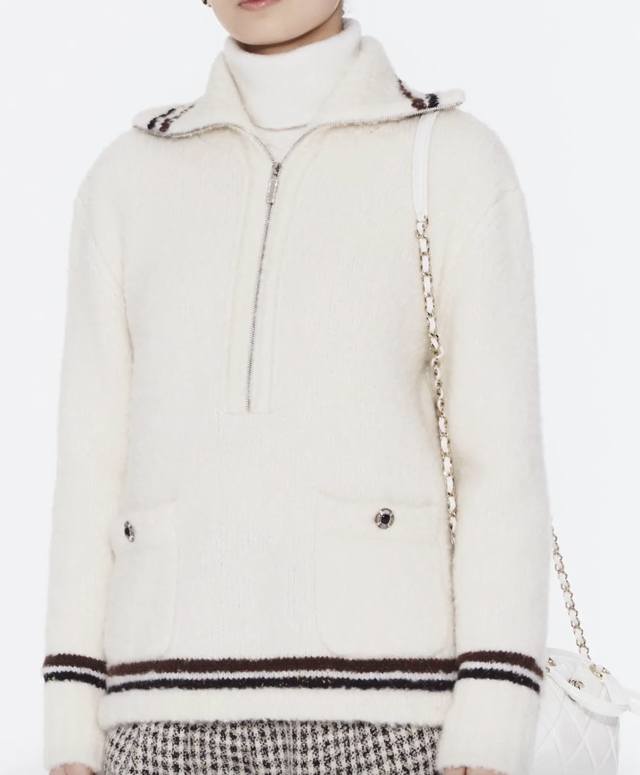 Chane* New High-End Custom 100% Wool Yarn Fabric, Soft and Skin-Friendly! Letter