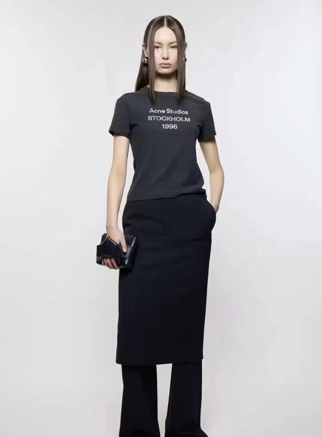 Acnestud*Ios New high-end custom fabric, distressed letter logo print, simple, s