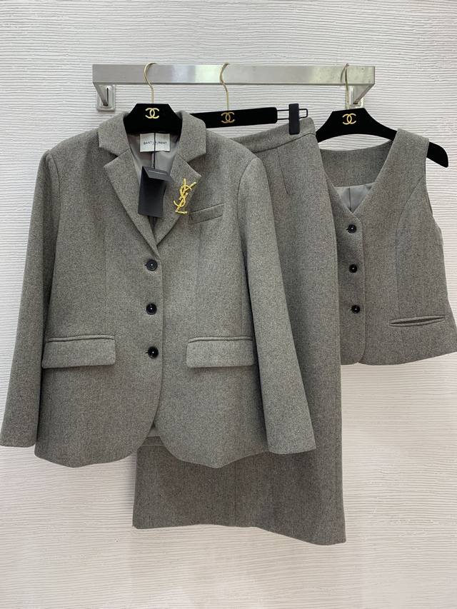 Saint Laurent Winter New Arrival! High-end custom-made thickened woolen fabric