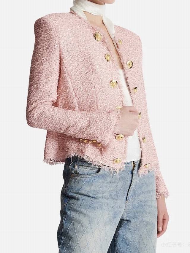 Balmai* High-end custom-made Blingbling sequined woven coarse-knit fabric, gold