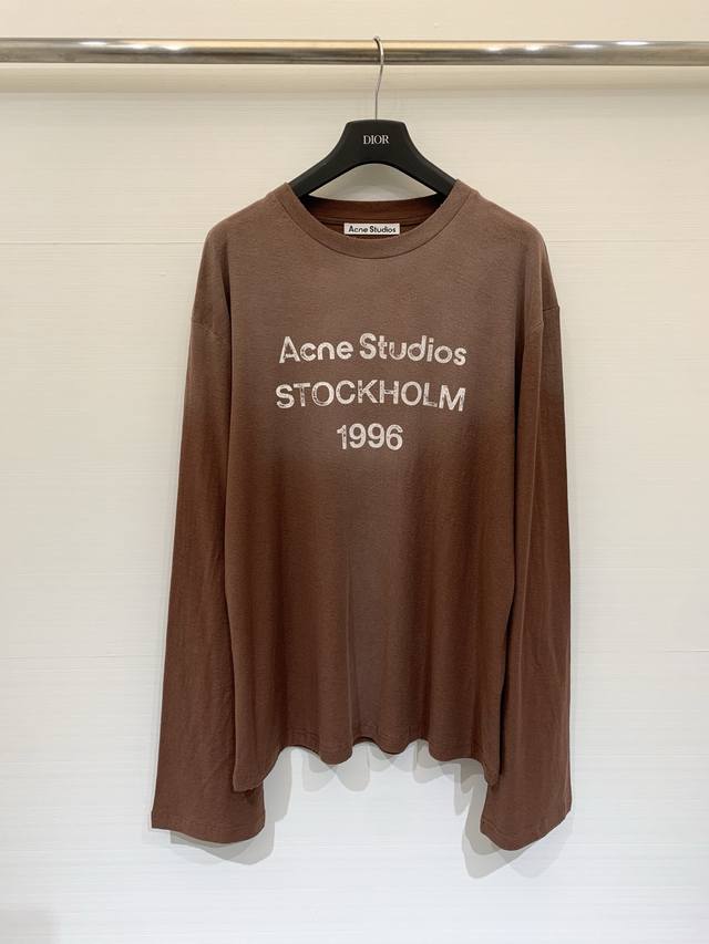 Acnestudios Spring/Summer 2026 New Chocolate Series Crew Neck Loose-fitting Dist