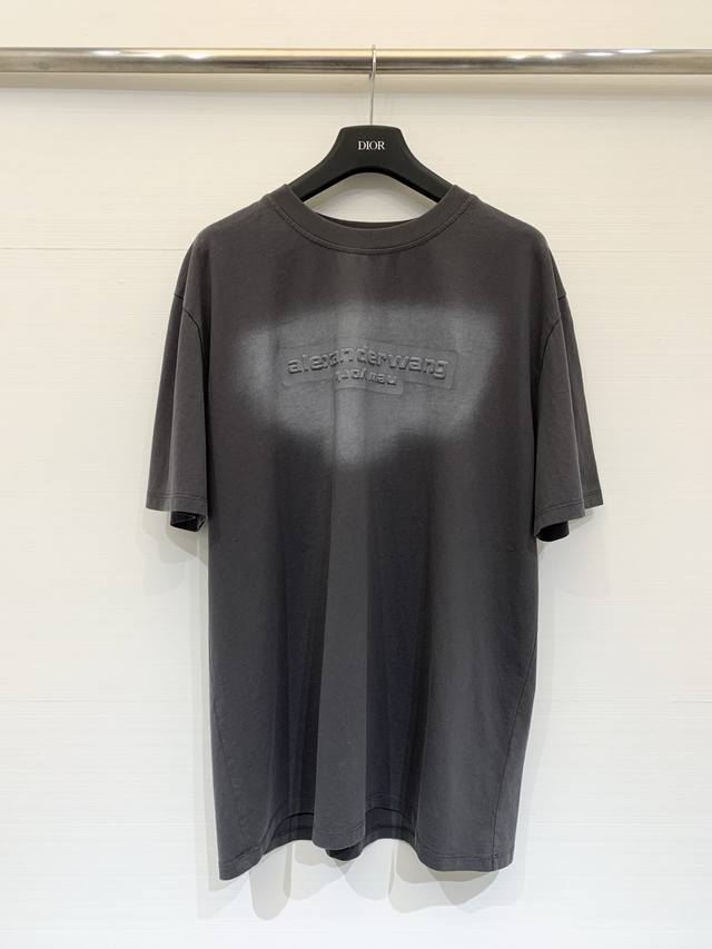 Alexander Wang 26Ss Early Spring Collection New Tie-Dye Logo Loose Fit Short-Sl