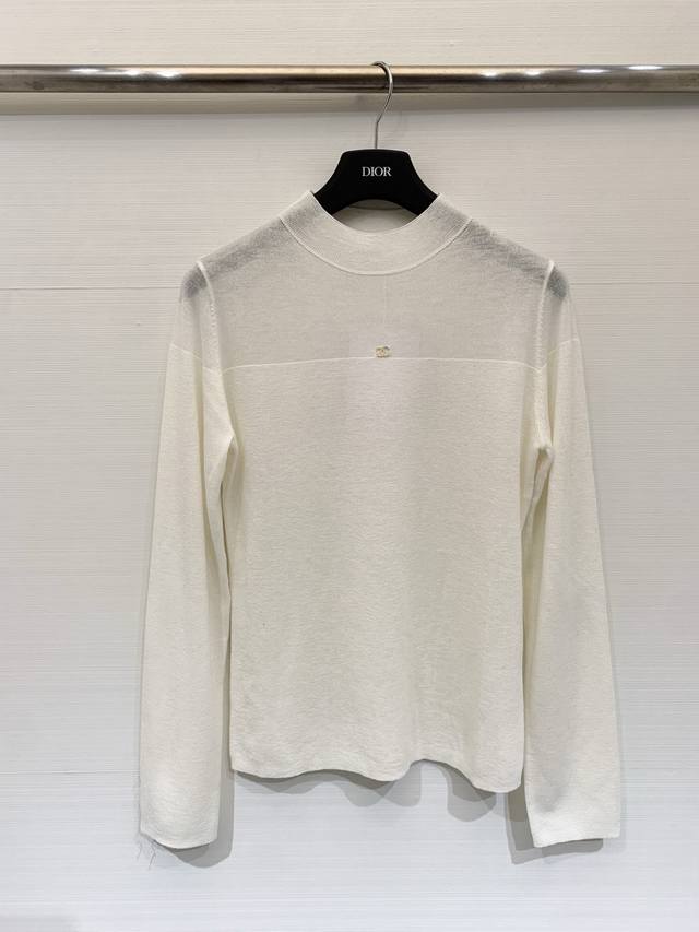 Chanel Fall/Winter 2025 New Arrival Solid Color High Neck Knit Long Sleeve Basic