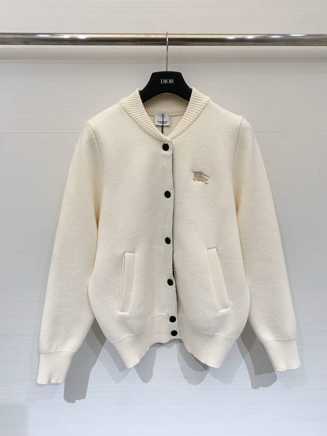 Burbe*Ry 25 Autumn/Winter New Patchwork Plaid Patchwork Knit Cardigan with Embro