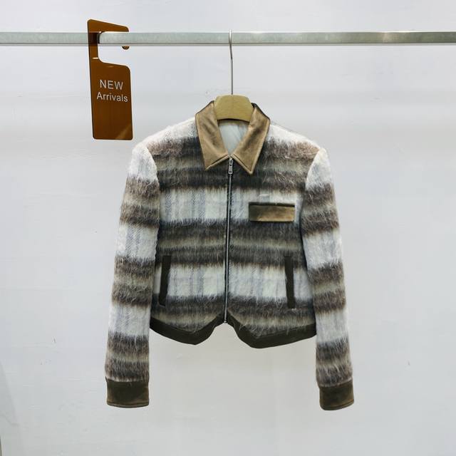 New Classic Striped Elegant Lapel Warm Down Jacket/Top Sml