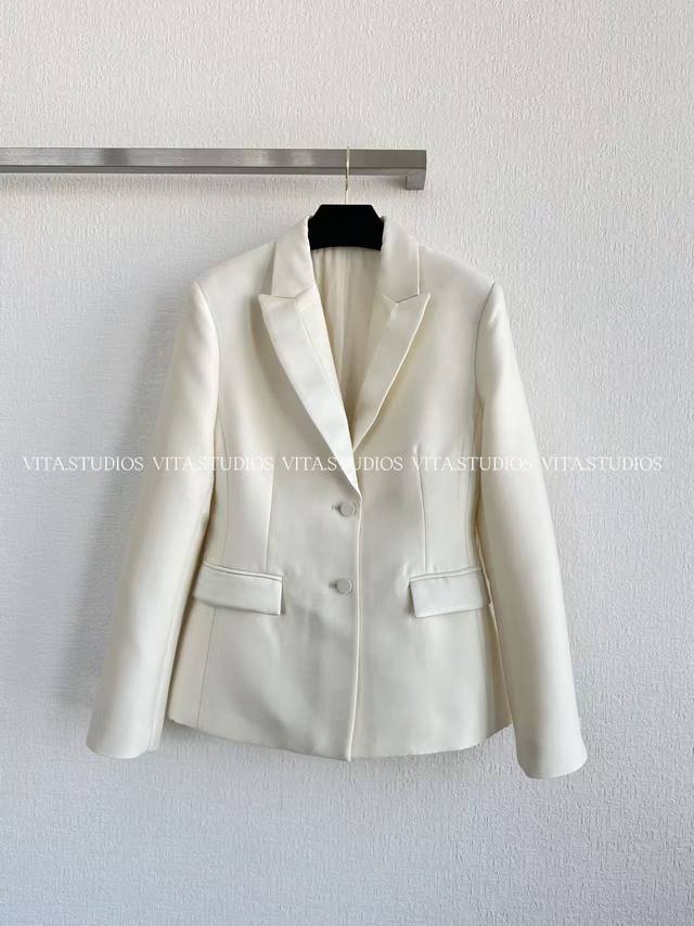 Hot Item In Stock Double-Button Suit Jacket Selected 100% Silk and Wool Blend Fa