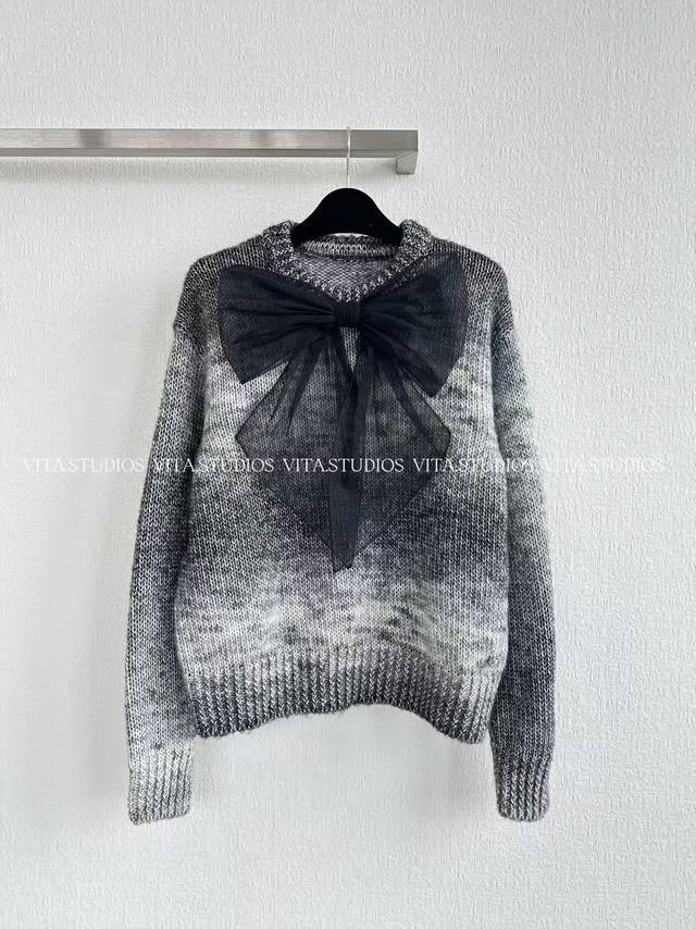 Hot Item In Stock Bow Knot Sweater Made with imported Japanese paper yarn and wo