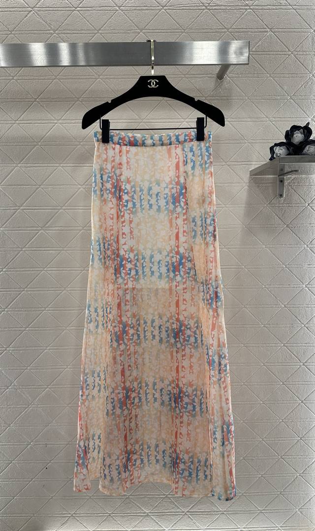 Chane*2026 New Arrival Active Print Midi Skirt Custom Yb Imported silk yarn mate