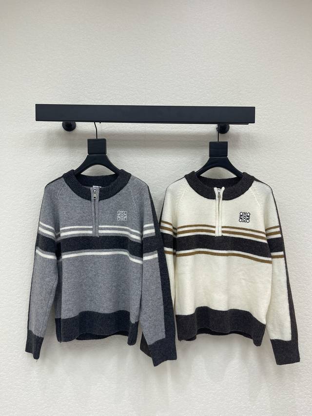 Loew*26 Early Autumn New Half-Open Zipper Pullover Knit Sweater! Made with custo