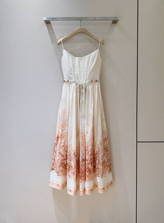 Z*I*M*M New Arrival Recommendation New mid-length slip dress with a cinched wais