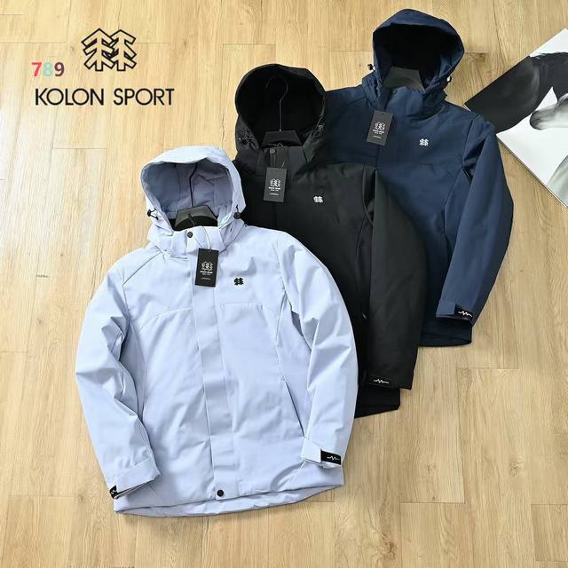 Five-proof waterproof cotton-padded jacket DDD Kolon Sport men's and women's wa