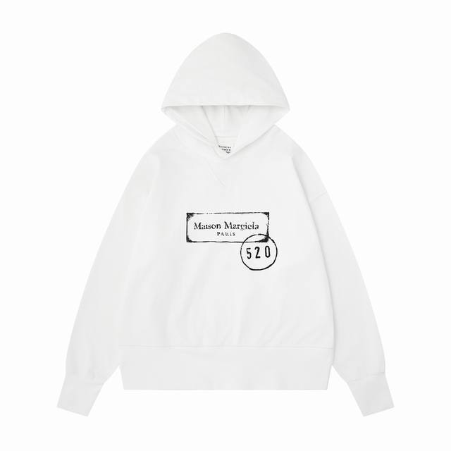 High-quality Maisonmargiela 520 series printed hoodie, unisex. Made with 450g h