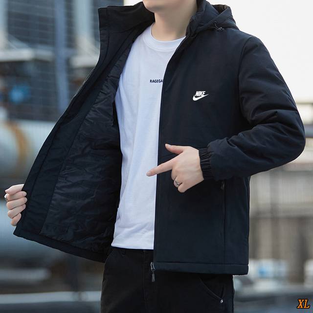 Nike Exclusive Real Shot New Arrival: High-Quality Winter Cotton-Padded Jacket,