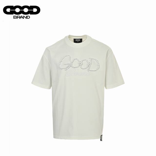 DDD Good Brand 25Ss Electroplated Porcelain Pearl Letter Short-Sleeve T-Shirt DD