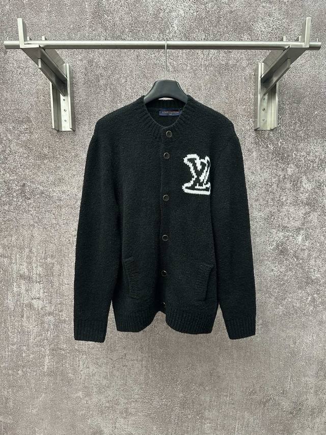 Louis Vuitton Fw25 Early Spring Men's Collection Thick Knit Intarsia Cardigan Sw