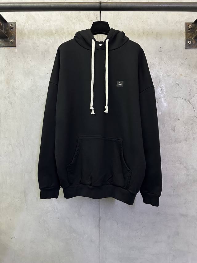 Acne Studios 25Ss Smiley Face Logo Hooded Sweatshirt DDD Fabric: 480g combed cot