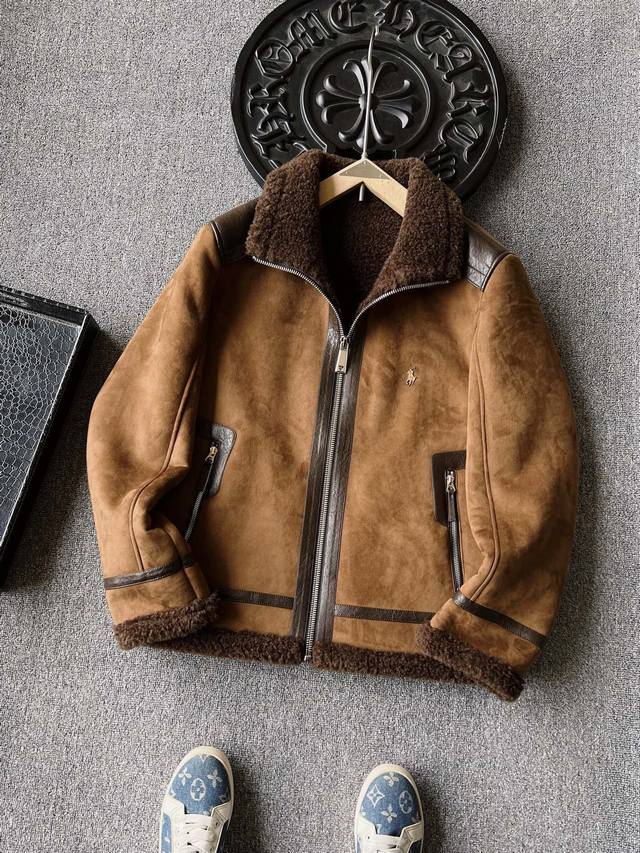 Top-quality shearling! DDD Popular bestseller! Ralph Lauren's new two-tone shear