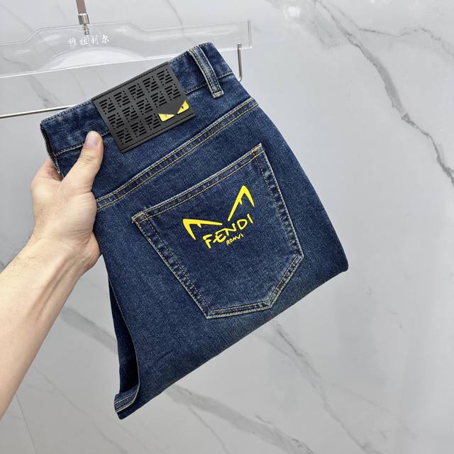 Fendi high-end custom-made, latest style jeans available in stores. Original cus