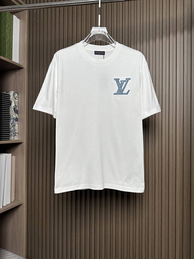 White~ DDD LV 26Ss Spring/Summer New Crew Neck Short-Sleeve T-Shirt, Fabric: Pe