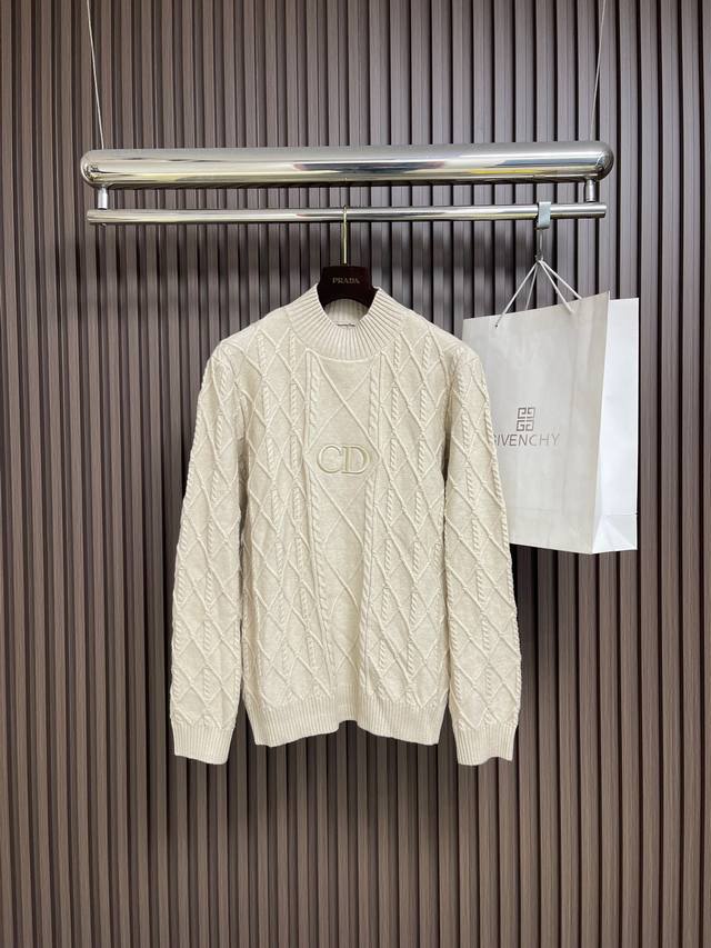 Supports after-sales service after the New Year. Dior quilted jacquard knit swea