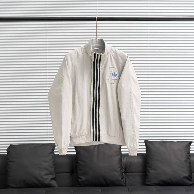 Factory P direct supply Adidas clover Rifta Jacket letter stripe print sports ja