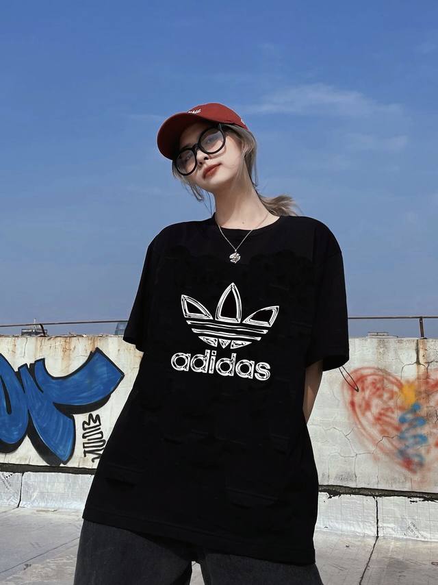 New arrival! Elements collide, super eye-catching! Adidas Trefoil Summer Colorfu