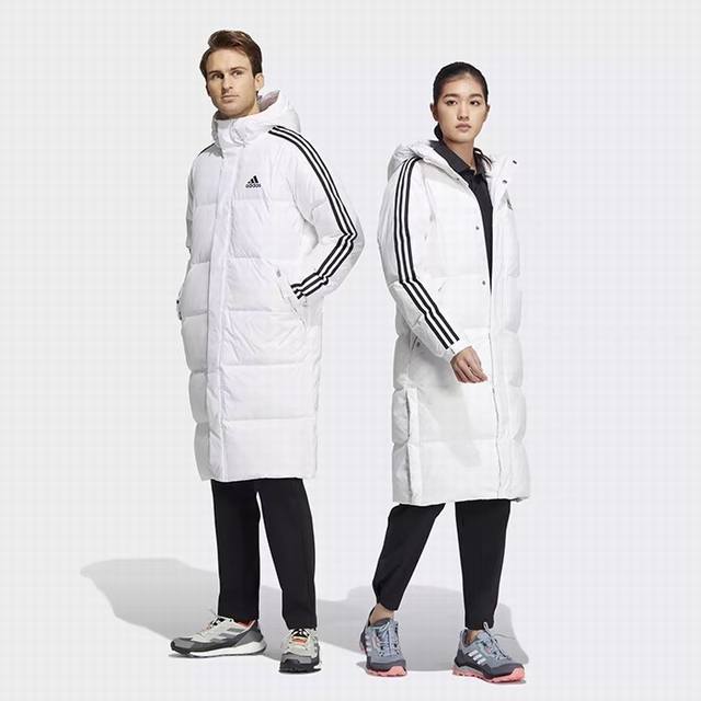 New Adidas long down jacket, 80% white duck down, 20% feathers. This winter's Ad
