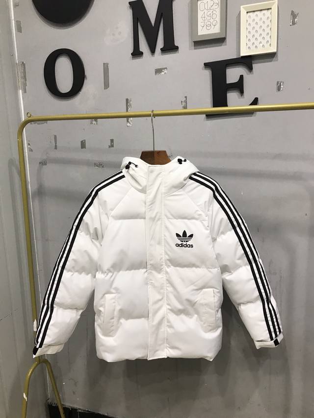 Adidas Originals Winter Couple Style Down Cotton Jacket with Side Three Stripes,