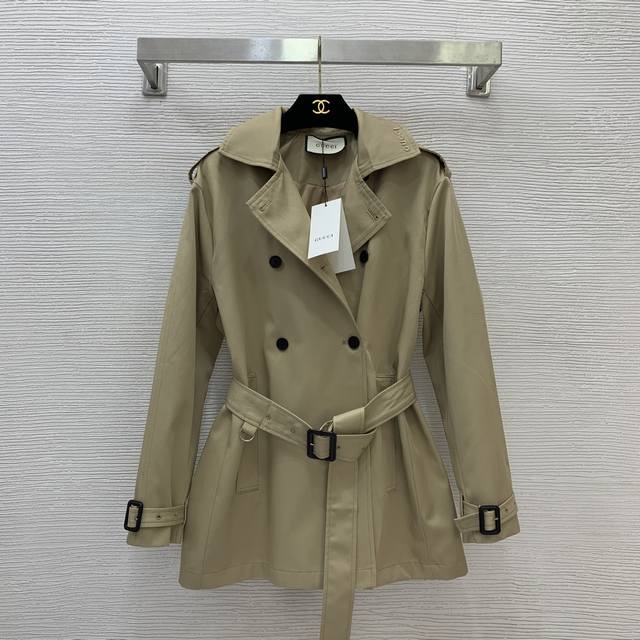 Gucc* New G brand custom button engraved letter double-breasted lapel embroidere