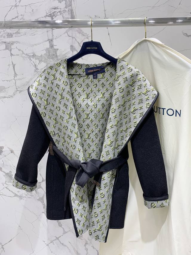 Louis Vuitton Autumn/Winter Double-Sided Jacquard Wool Coat (Ddd) - Highest Qual